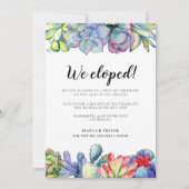 私たちは秘密結婚しました! ジューシーなハスの結婚発表 招待状 (正面)