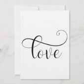 「私たちは秘密結婚しました」 タイポグラフィ 結婚披露宴 限定 招待状 (裏面)