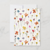 私たちは秘密結婚しました プレスドフラワー ボヘミア風 発表 招待状 (裏面)