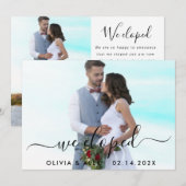 私たちは秘密結婚のオリジナル写真ウェディング 案内状 (正面/裏面)