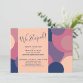 私たちは秘密結婚をした！カラフルな円の受付のみ 招待状 (スタンド正面)