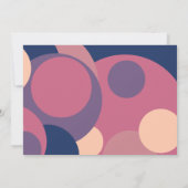 私たちは秘密結婚をした！カラフルな円の受付のみ 招待状 (裏面)