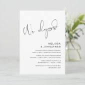 私たちは秘密結婚をした、結婚秘密結婚パーティーの招待状 招待状 (スタンド正面)