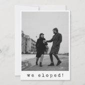 私たちは秘密結婚をしました モダン ミニマリスト タイポグラフィ 秘密結婚 セーブザデート (正面)