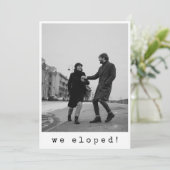 私たちは秘密結婚をしました モダン ミニマリスト タイポグラフィ 秘密結婚 セーブザデート (スタンド正面)