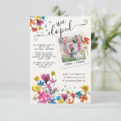 私たちは秘密結婚 プレスドフラワー ボヘミア風 アナウンスメント 招待状 (スタンド正面)