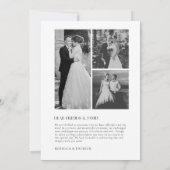 私たちは秘密結婚 現代的でミニマルなモノクロ写真 案内状 (裏面)