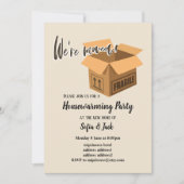 私たちは移動された引っ越し祝いパーティーパーティー 招待状 (正面)