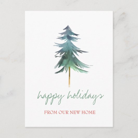 私たちは移動した休日，クリスマスパイン木 案内ポストカード (正面)