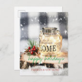 私たちは移動した，クリスマスの装飾，キャンドルホリデー 案内ポストカード (正面/裏面)