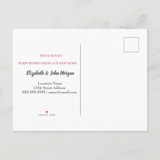 私たちは移動した,クリスマスツリー,雪だるま休日 案内ポストカード (裏面)