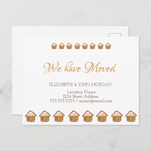 私たちは移動した,ジンジャーブレッドハウス 案内ポストカード (正面/裏面)