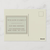 私たちは移動した – ニューヨークシティのヴィンテージマップ ポストカード (裏面)