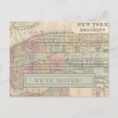 私たちは移動した – ニューヨークシティのヴィンテージマップ ポストカード (正面)