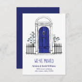 私たちは移動した – ネイビーブルードア移動の発表 案内状 (正面/裏面)