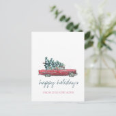 私たちは移動した，レトロ車，クリスマスツリー 案内ポストカード (スタンド正面)