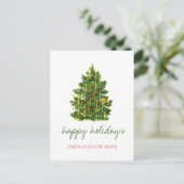 私たちは移動した，ヴィンテージクリスマスツリーの休日 案内ポストカード (スタンド正面)