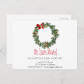 私たちは移動した,休日のリース,新しいアドレス 案内ポストカード (正面/裏面)