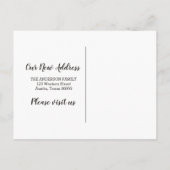 私たちは移動した | 住所の変更 案内ポストカード (裏面)