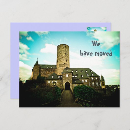 私たちは移動した – 城の動機カード 案内ポストカード (正面/裏面)
