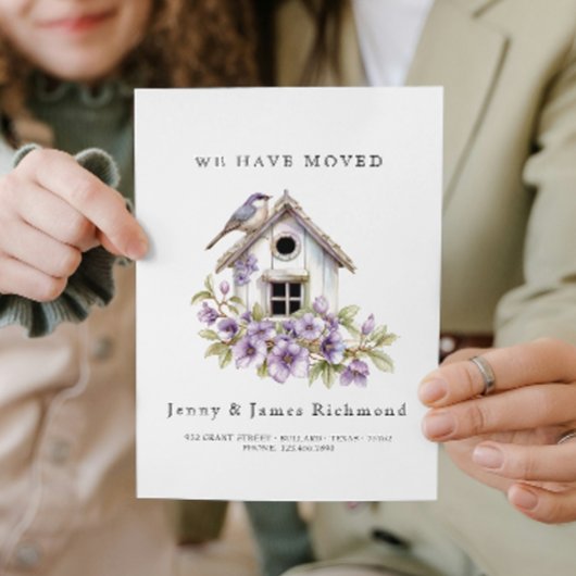 私たちは移動した – 新しいアドレスI鳥の家 案内状