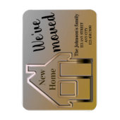 私たちは移動した、新しい家、シンプルの発表カード マグネット (縦)