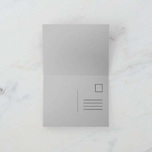 私たちは移動した、新しい家、シンプルの発表カード 案内状 (内部)