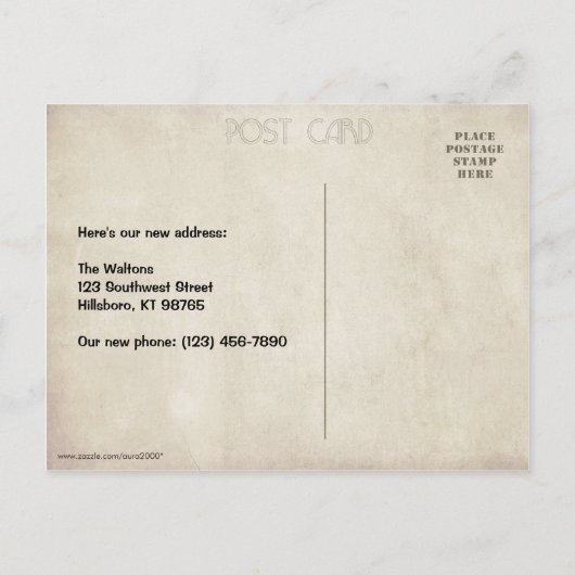 私たちは移動した 案内ポストカード (裏面)