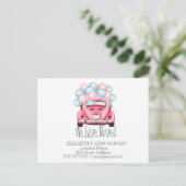 私たちは移動した、車のバルーン、新しいアドレス 案内ポストカード (スタンド正面)