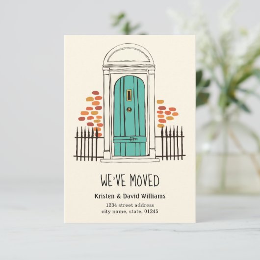 私たちは移動した – Blue Door Moving Announcement 案内状 (スタンド正面)