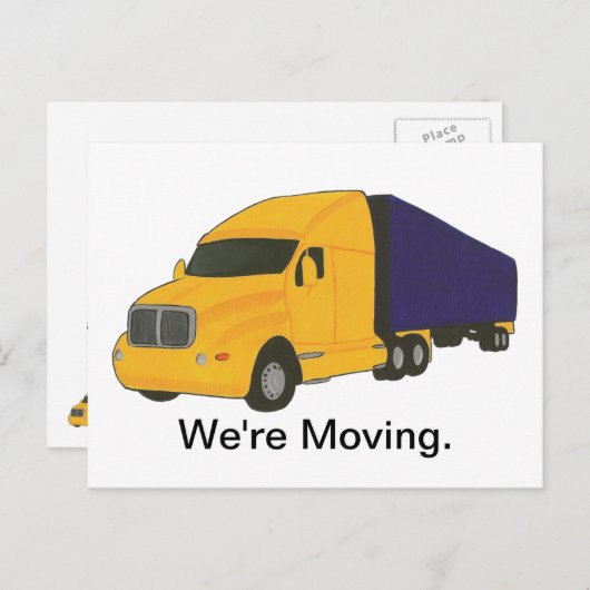 私たちは移動している、アドレスのはがきの変更 案内ポストカード (正面/裏面)