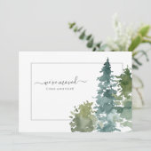 「私たちは移動しました - ラスティック ウォーターカラー エバーグリーン」 案内状 (スタンド正面)