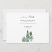 「私たちは移動しました - ラスティック ウォーターカラー エバーグリーン」 案内状 (裏面)