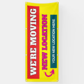 私たちは移動するカスタムバナー 横断幕 (縦)