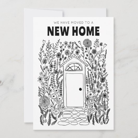 私たちは移動アドレス変更ガーデンドアデジタルカード 招待状 (正面)