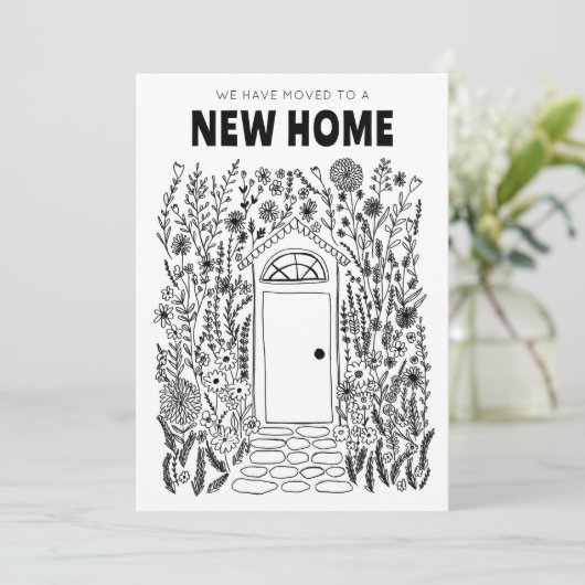 私たちは移動アドレス変更ガーデンドアデジタルカード 招待状 (スタンド正面)