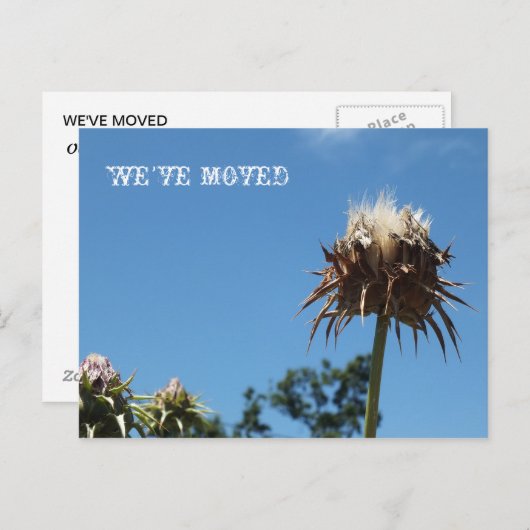 私たちは移動/任意の大事な行事葉書 案内ポストカード (正面/裏面)