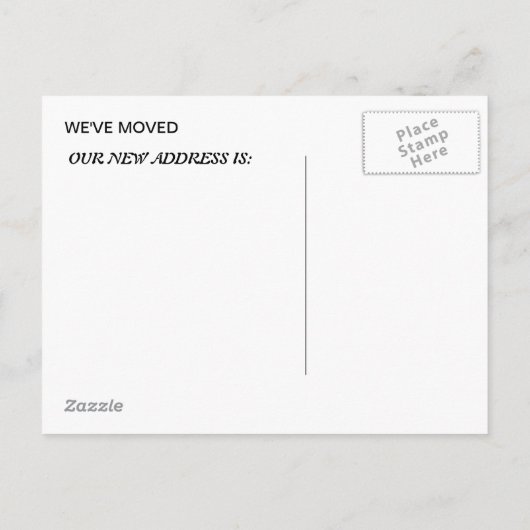 私たちは移動/任意の大事な行事葉書 案内ポストカード (裏面)