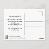 私たちは移動、猫好きはがき ポストカード (裏面)