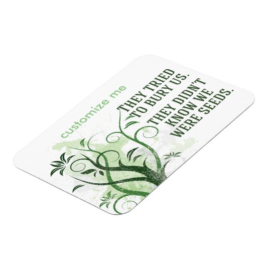 私たちは種子感動的引用文カスタム マグネット (左側)