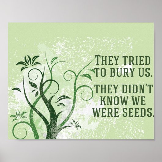 私たちは種子感動的引用文 ポスター (正面)