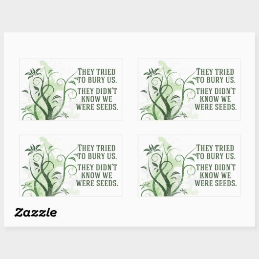 私たちは種子感動的引用文 長方形シール (シート)