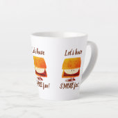 私たちは笑顔のおもしろいを持って行こう カフェラテマグ (右アングル)