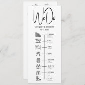 私たちは納屋の結婚式の日タイムラインフラットプログラムを行う プログラム (正面/裏面)