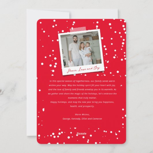 私たちは素晴らしすべて素晴らしが写真で素晴らしすおもしろい シーズンカード (裏面)