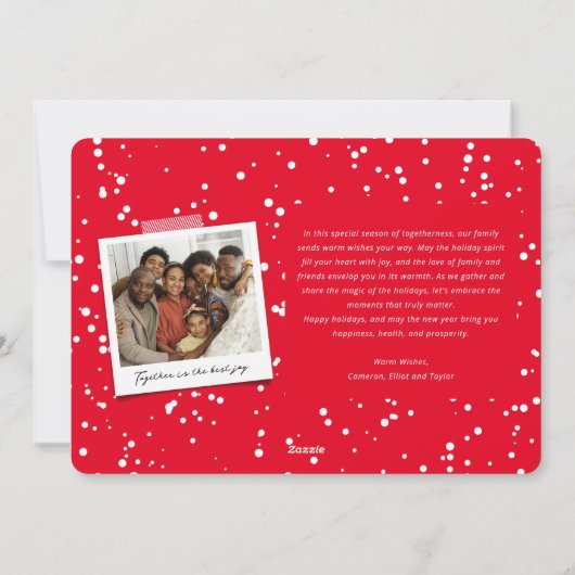 私たちは素晴らしすべて素晴らしが写真で素晴らしすおもしろい シーズンカード (裏面)