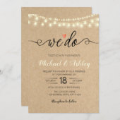 私たちは素朴テーマの招待を行う 招待状 (正面/裏面)