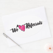 私たちは紹介が大好き 楕円形シール (封筒)