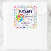 私たちは紹介のための吸い物である – おもしろい棒つきキャンデー スクエアシール (バッグ)