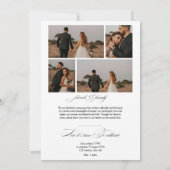 「私たちは結ばれた」カリグラフィー5枚の写真 ウェディング 案内状 (裏面)